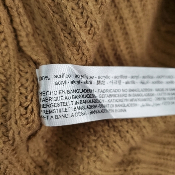 Zara Cable Knit A Line Dress In Tan - Picture 5 of 5